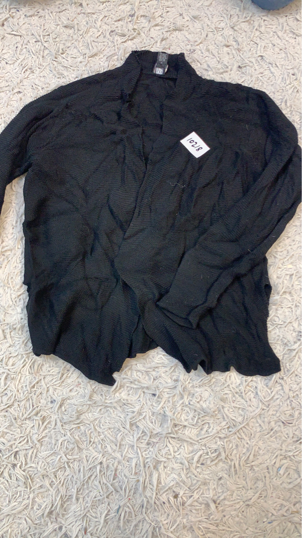 Eileen West Black Wool Cardigan