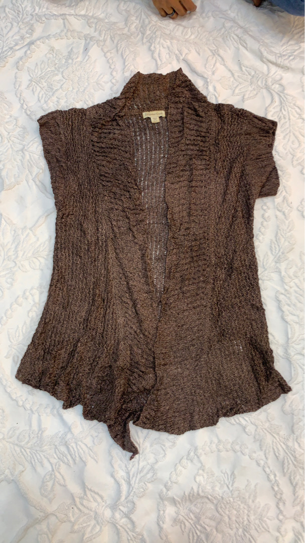 Coldwater Creek Brown Knit Cardigan