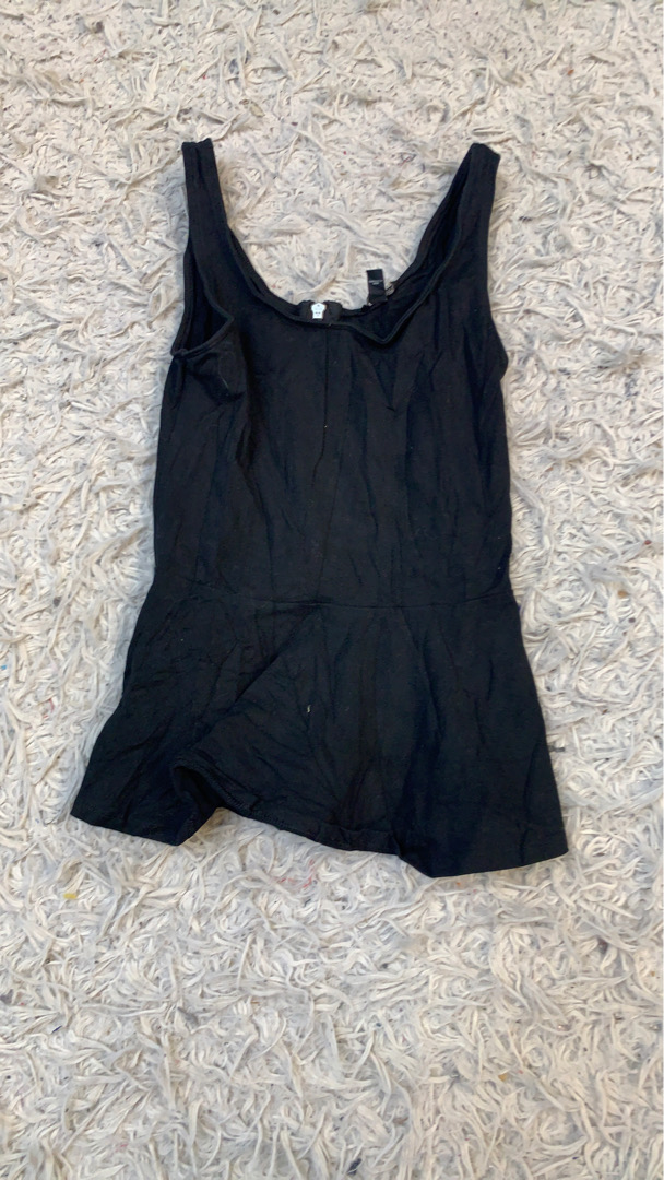 Express Black Tank Top with Zipper Back