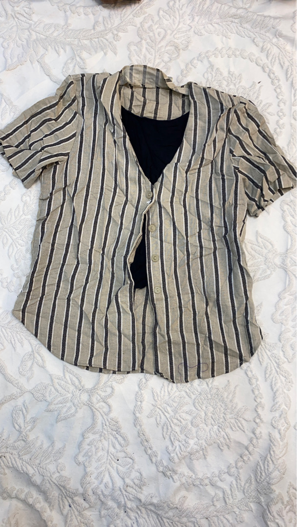 Alfred Dunner Petite Striped Button-Up Shirt