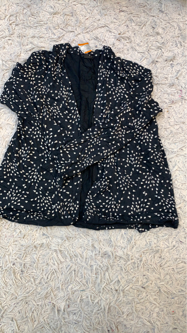 J. Jill Cardigan à imprimé noir et blanc