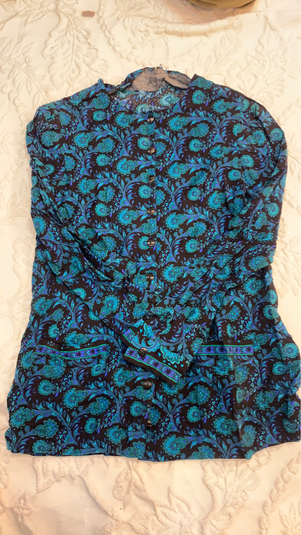 Floral Button-Up Long Sleeve Shirt