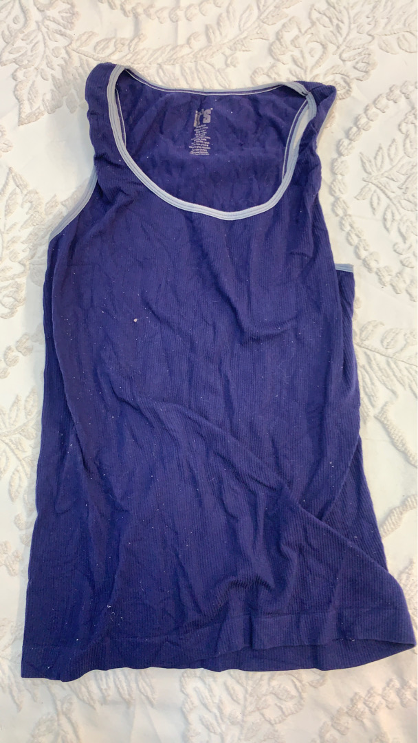 Blue Ribbed Tank Top