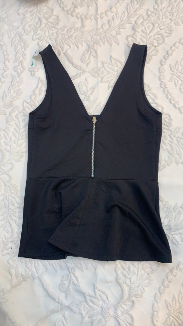 Express Black Peplum Tank Top
