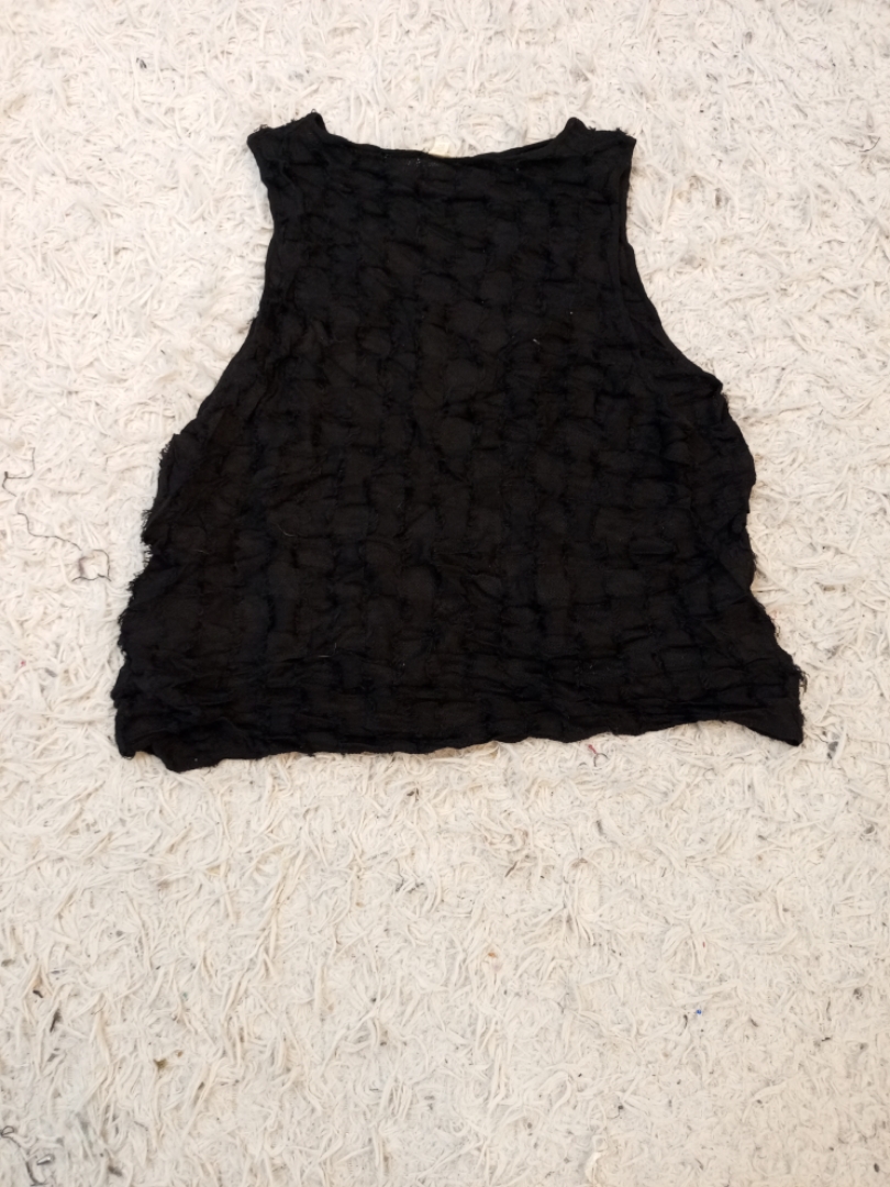 Eileen Fisher Black Textured Tank Top