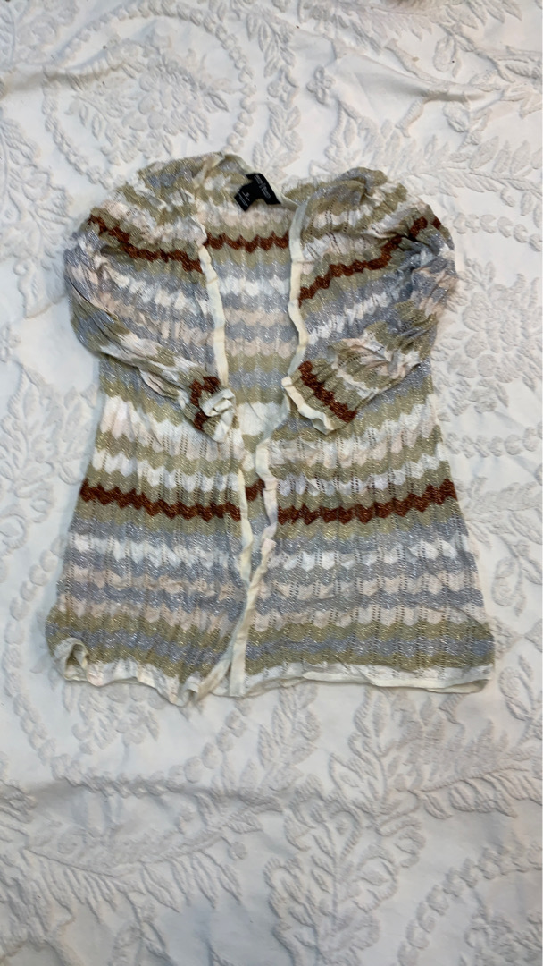 Cardigan en maille rayé White House Black Market