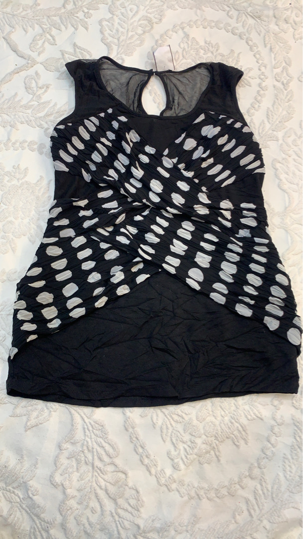 Black and White Polka Dot Mini Dress