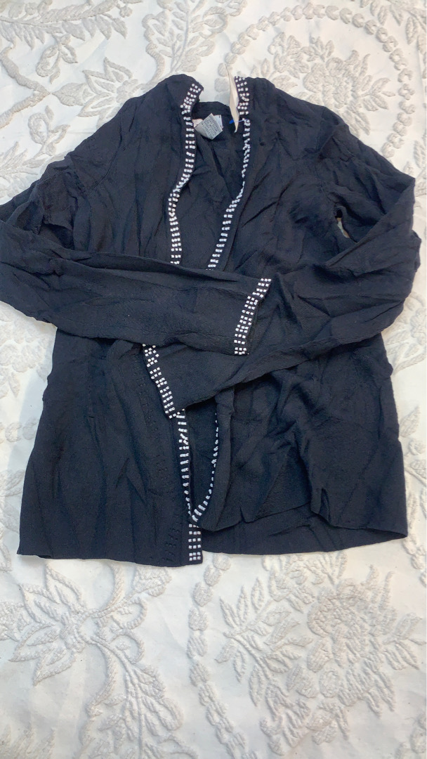Alfani Black Embellished Cardigan