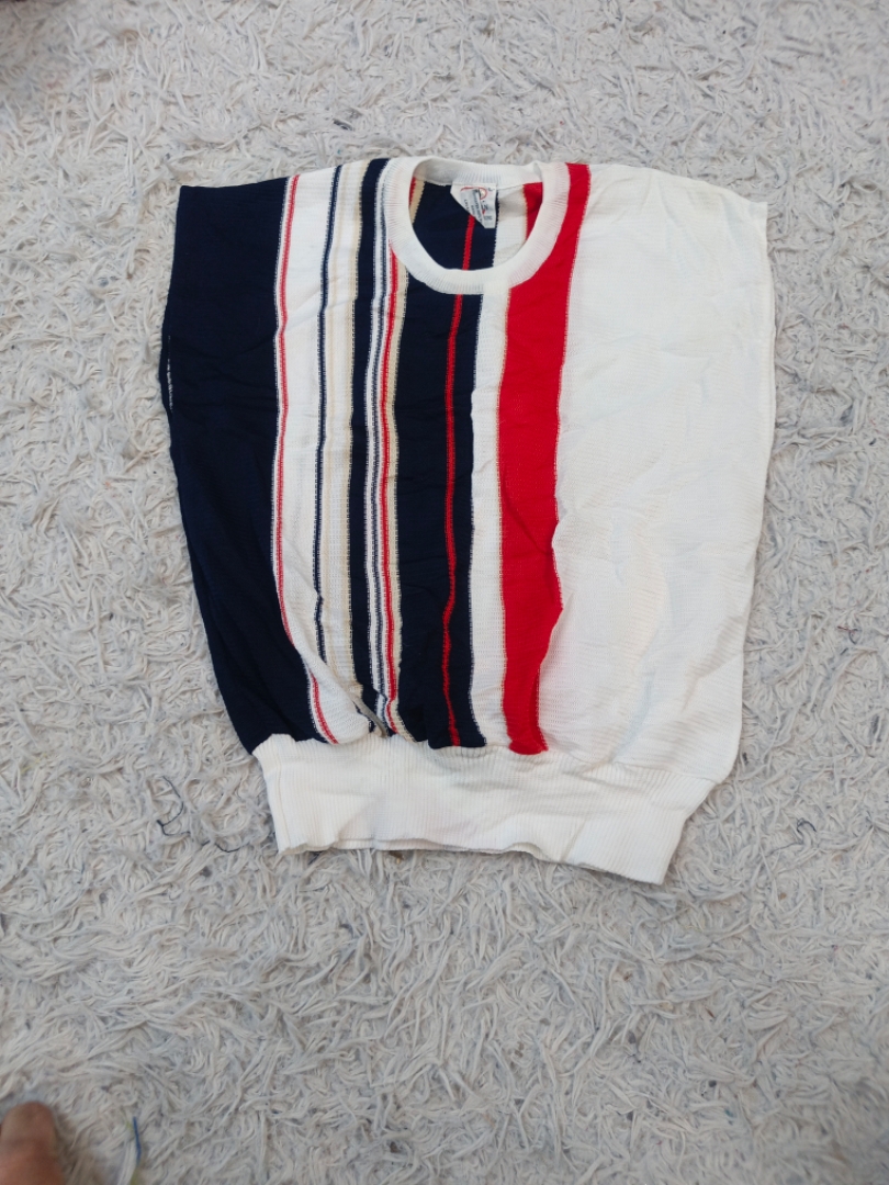 LANSEA Pant-Man Striped Knit Sweater