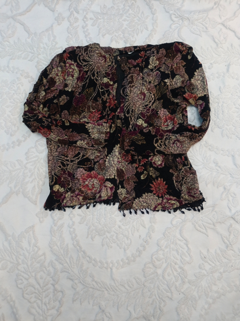 MSK Floral Print Cardigan