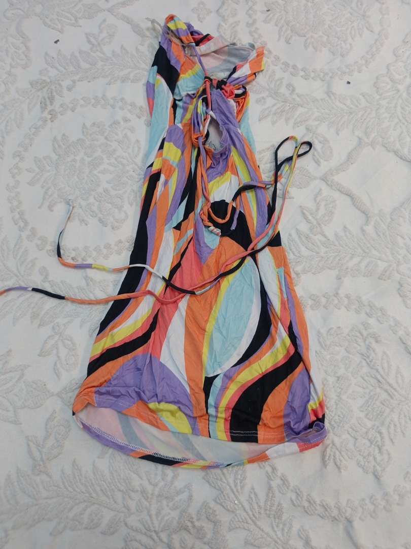 Abstract Print Mini Dress