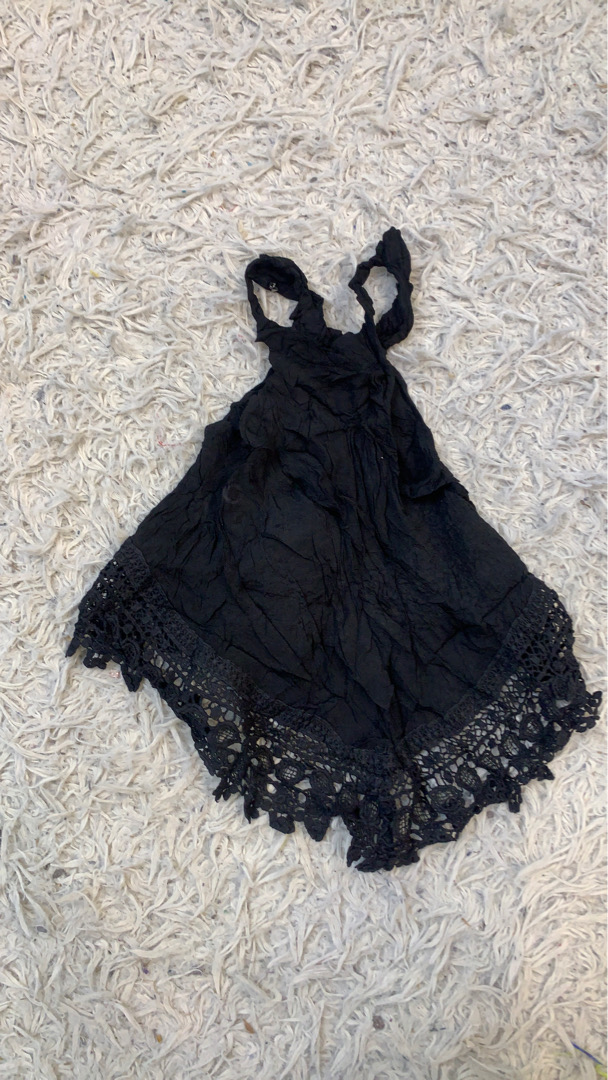 ASTR the Label Black Dress with Lace Tri..