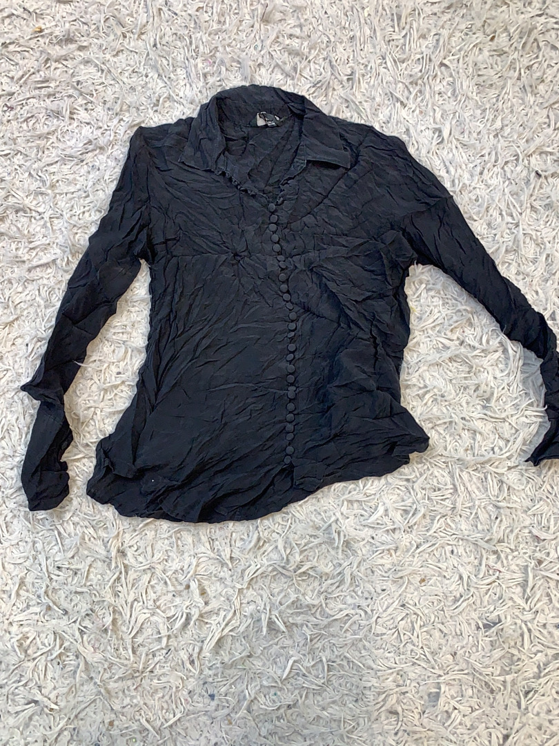 Club Monaco Black Button-Up Shirt