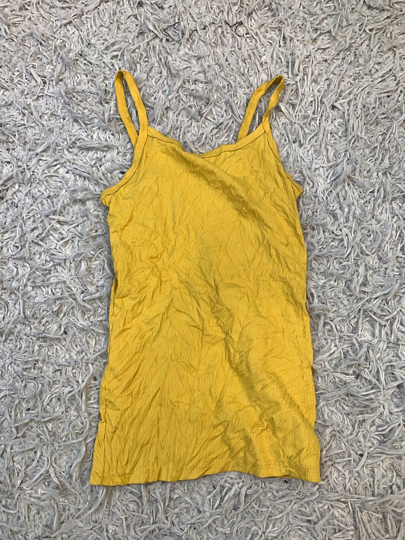 No Boundaries Yellow Ribbed Tank Top