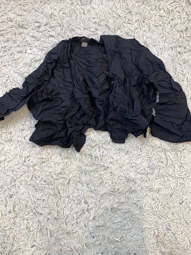 Designs & Co. Lane Bryant Black Ruffle Jacket