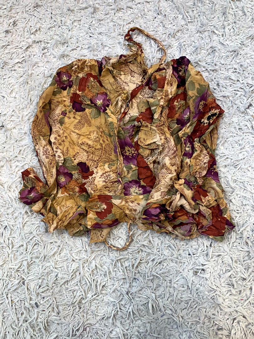 Floral Print Tie-Front Top