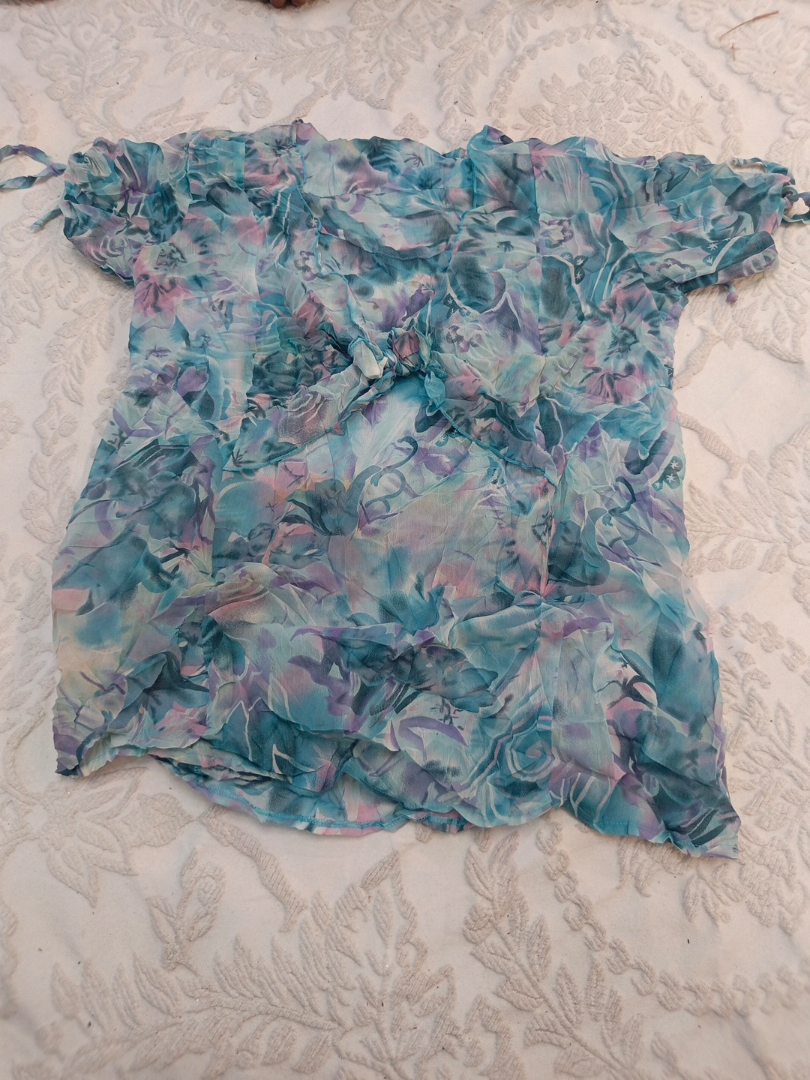 Floral Print Sheer Top