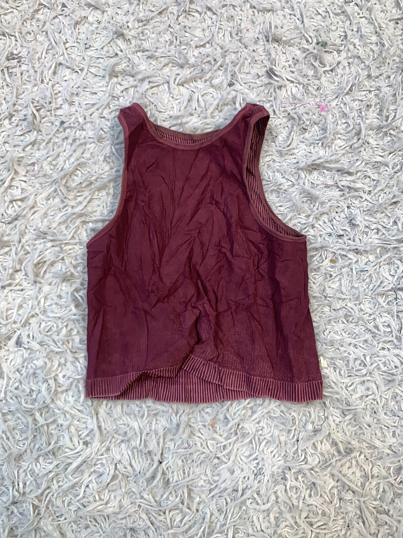 Débardeur côtelé bordeaux