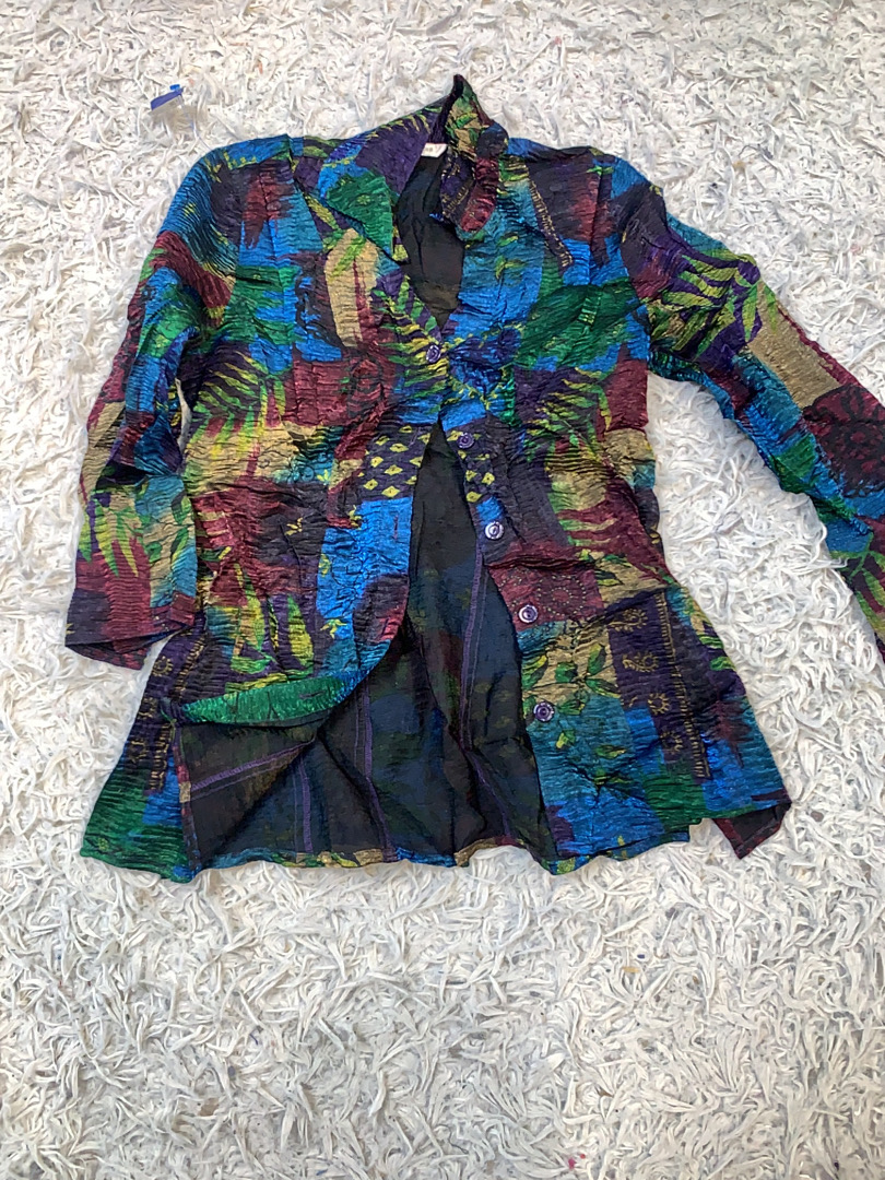 Erin London Printed Button-Up Jacket