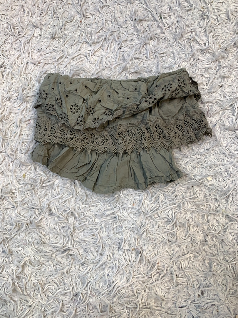 American Eagle Outfitters Eyelet Ruffle Mini Skirt