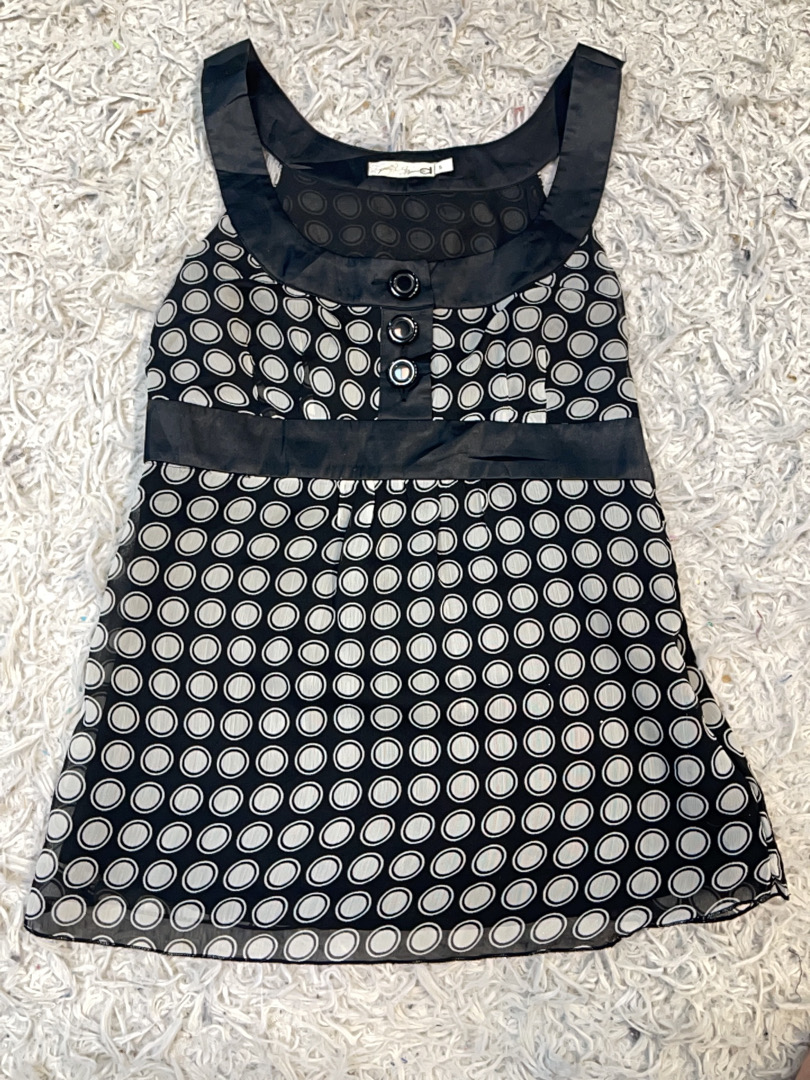 Dynamite Polka Dot Sleeveless Blouse