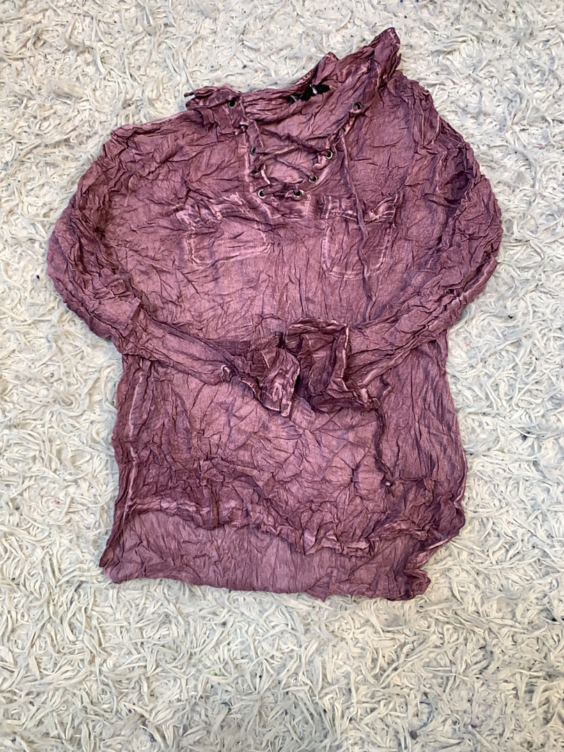 Rock & Republic Crinkle Tie-Front Top