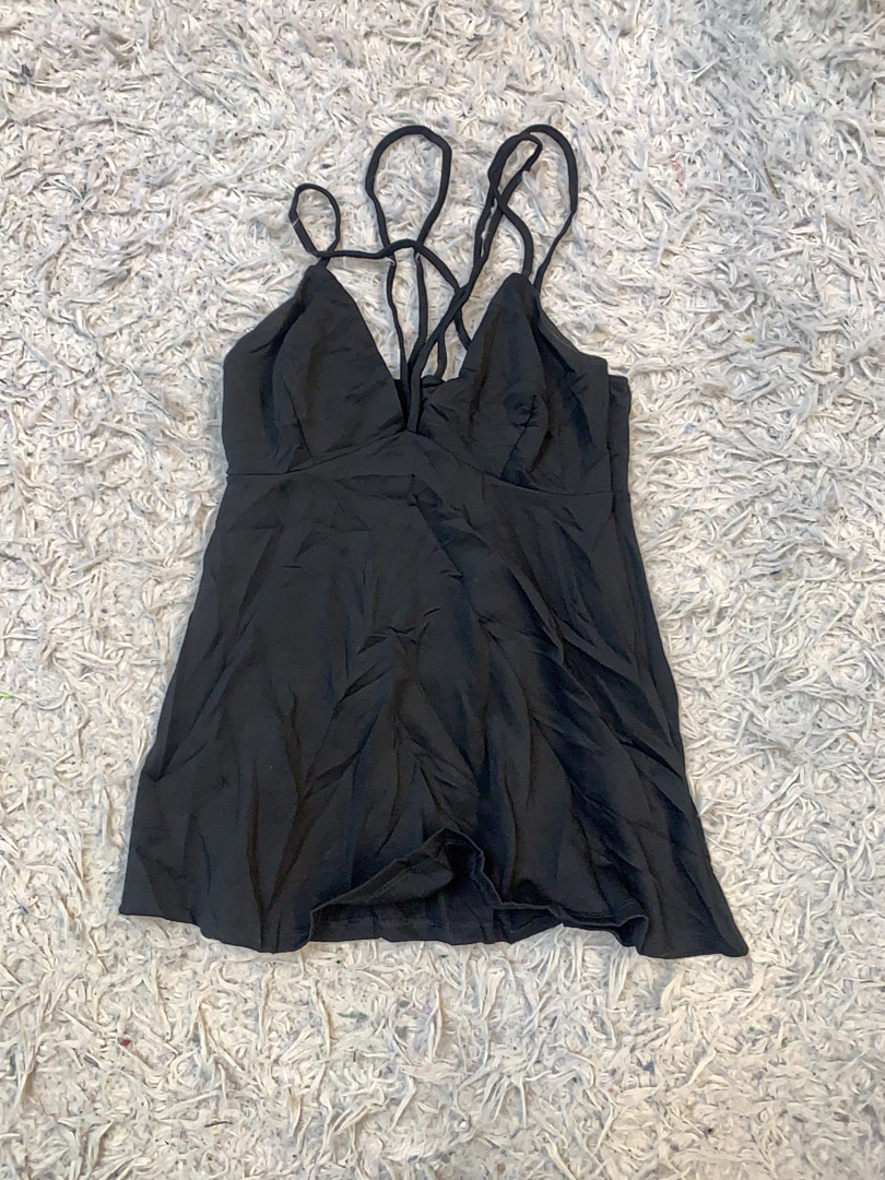 Express Black Mini Dress with Spaghetti Straps