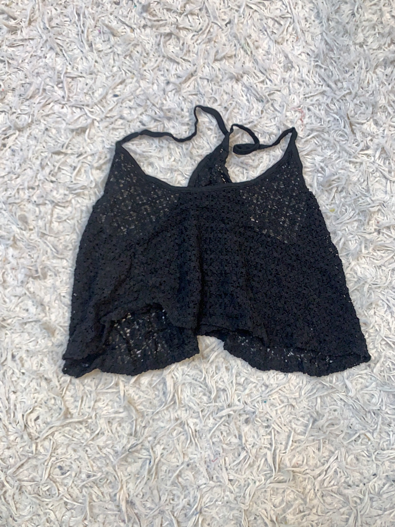 Victoria's Secret PINK Black Crochet Halter Top