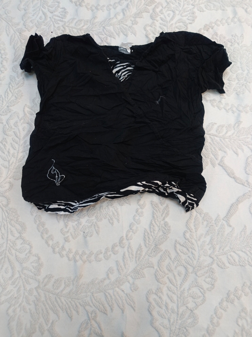 Baby Phat Black Zebra Trim Top