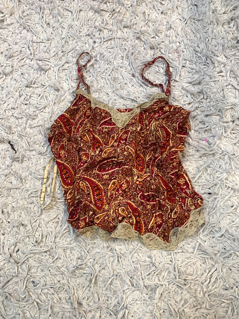 St. John's Bay Paisley Lace Trimmed Cami Top