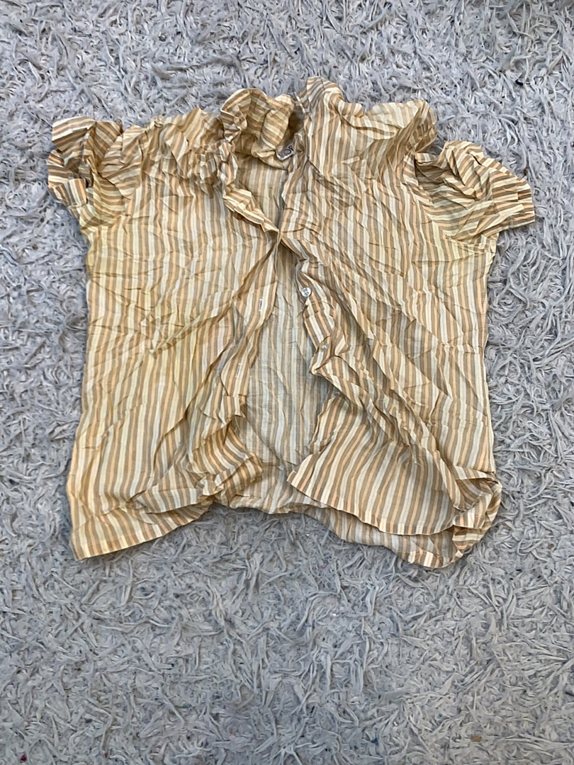 Women's Striped Ruffled Top