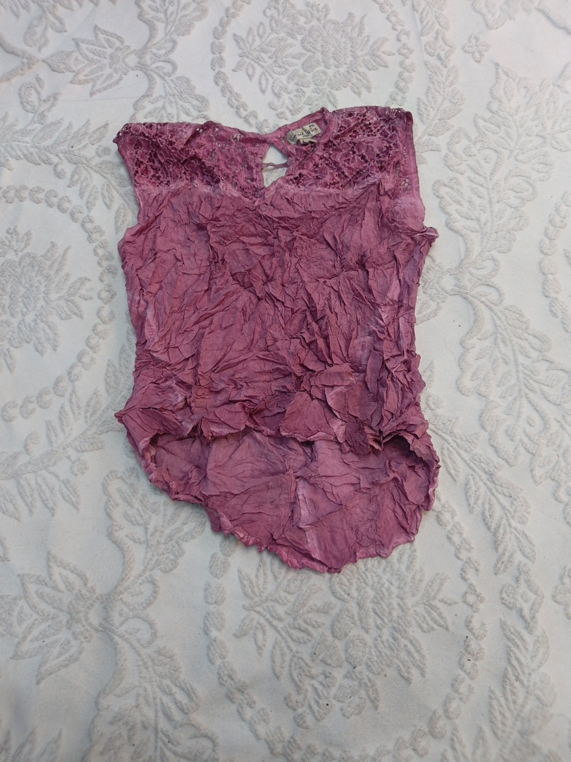 Live and Let Live Practice Pink Lace Top