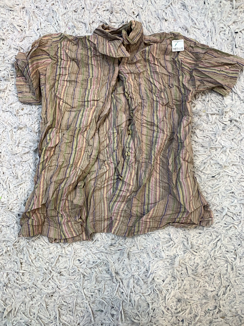 Multicolor Striped Short Sleeve Shirt