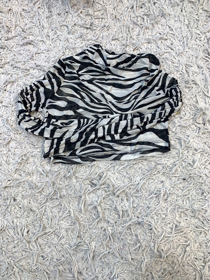 Haut à manches longues en imprimé zèbre