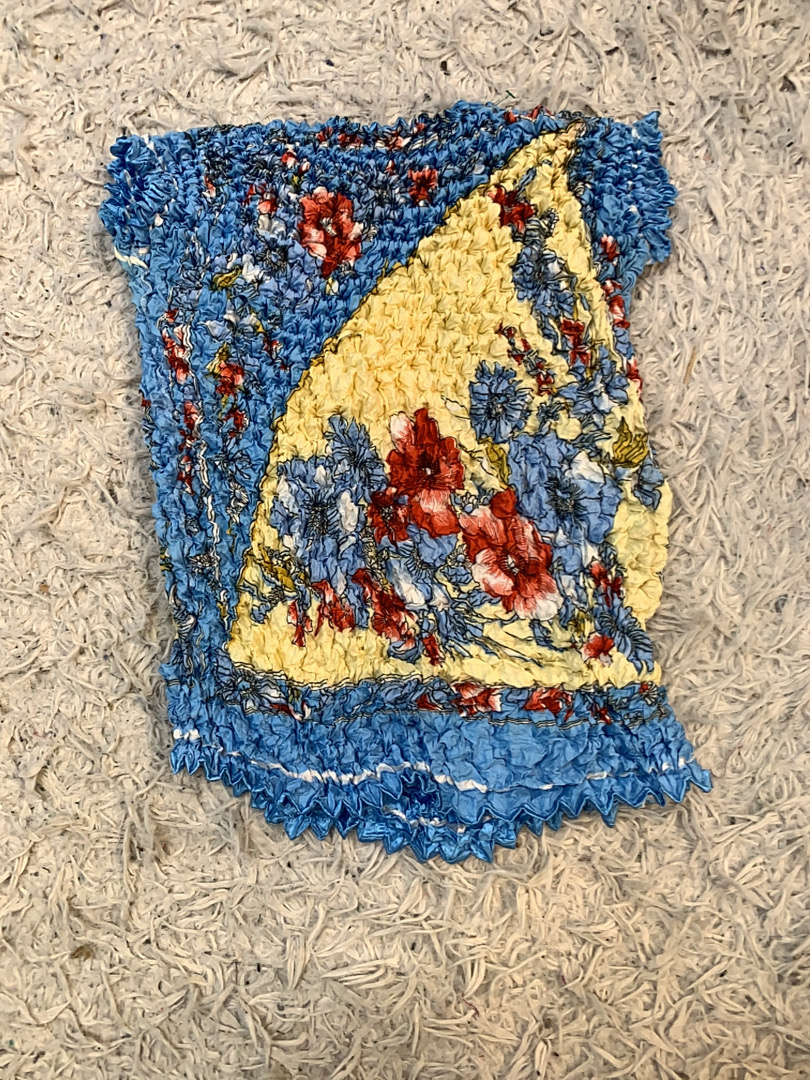 Handmade Floral Rag Rug