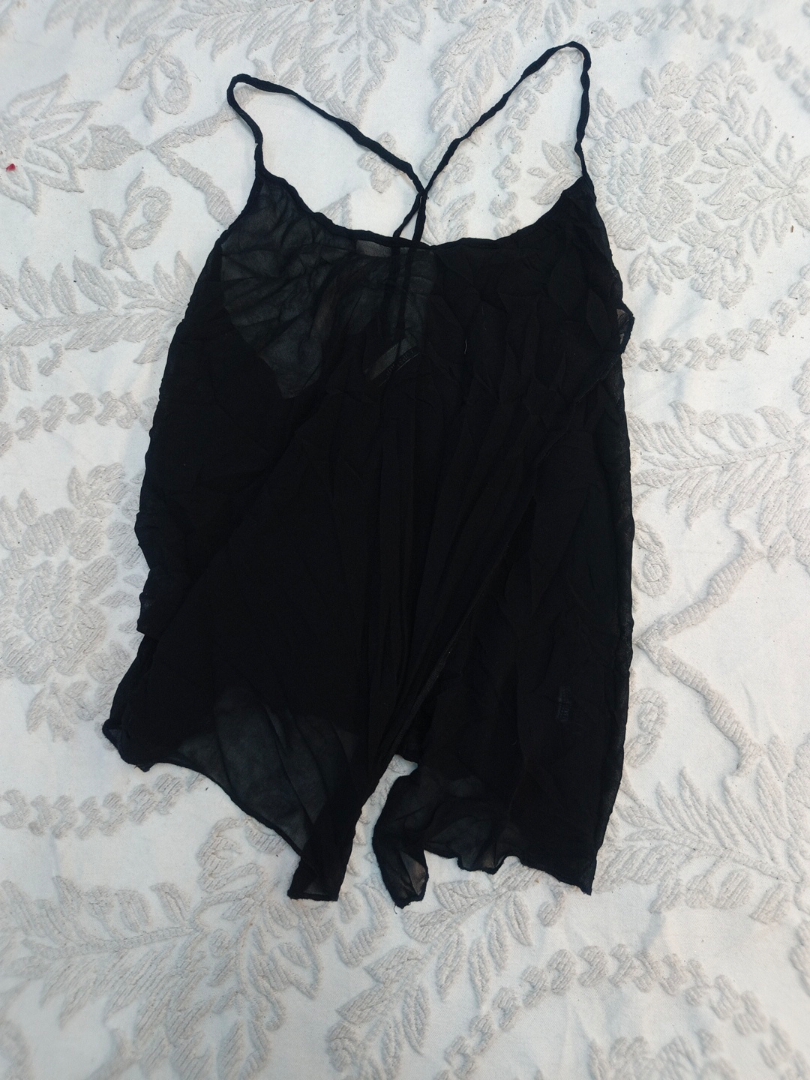 Débardeur noir Topshop