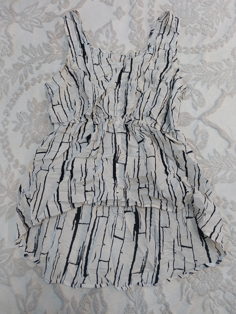 Black and White Striped Top