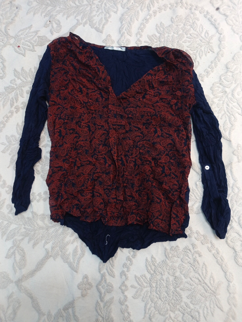 Top à manches longues en paisley