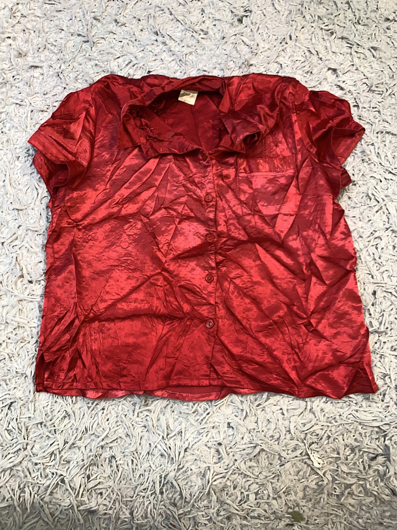 Red Satin Blouse