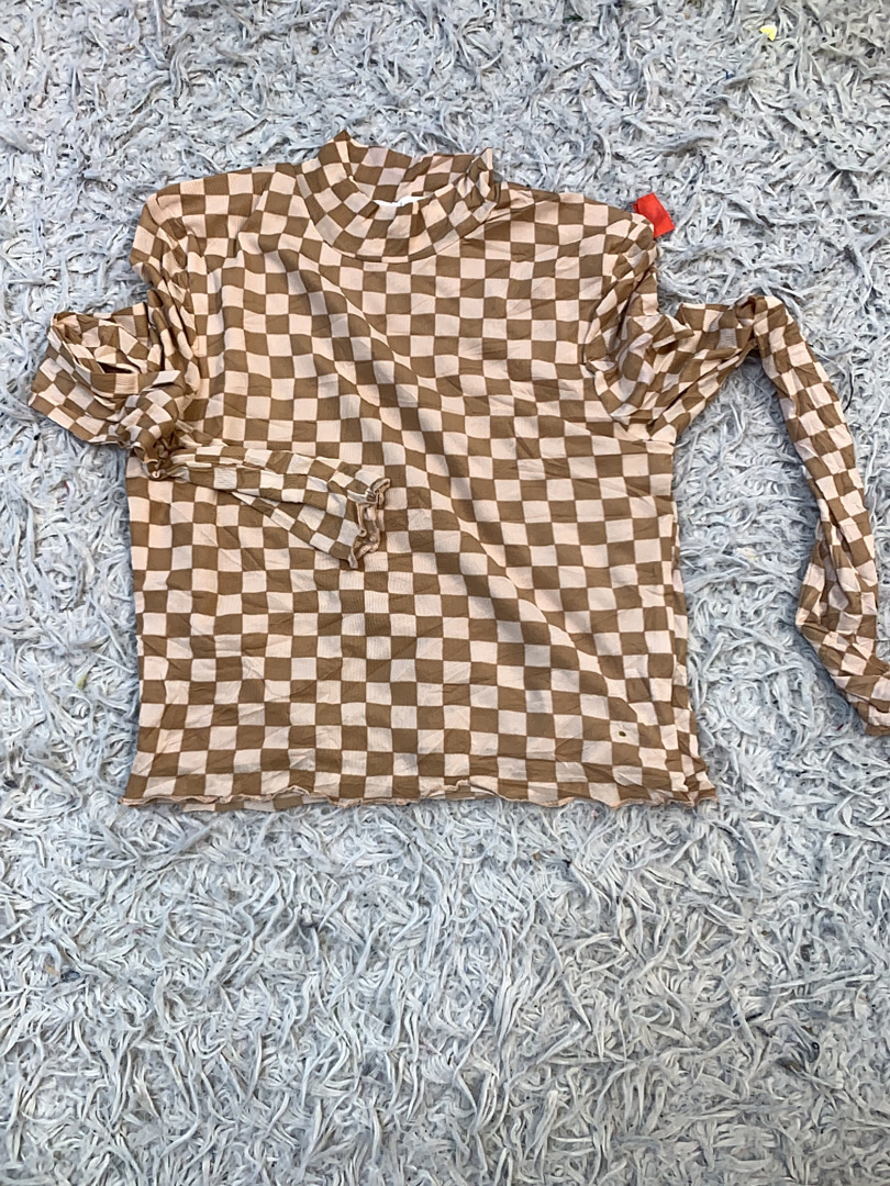 Brown Checkered Top