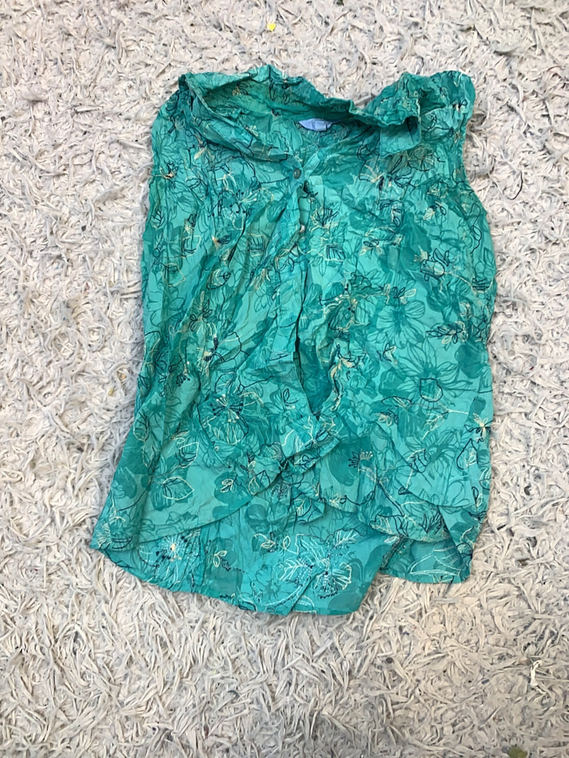 Green Floral Blouse