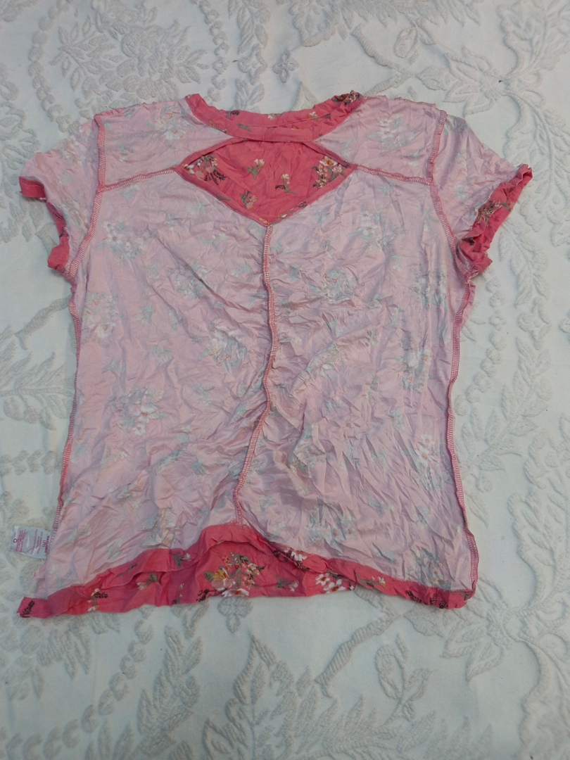 ピンクフローラルトップ