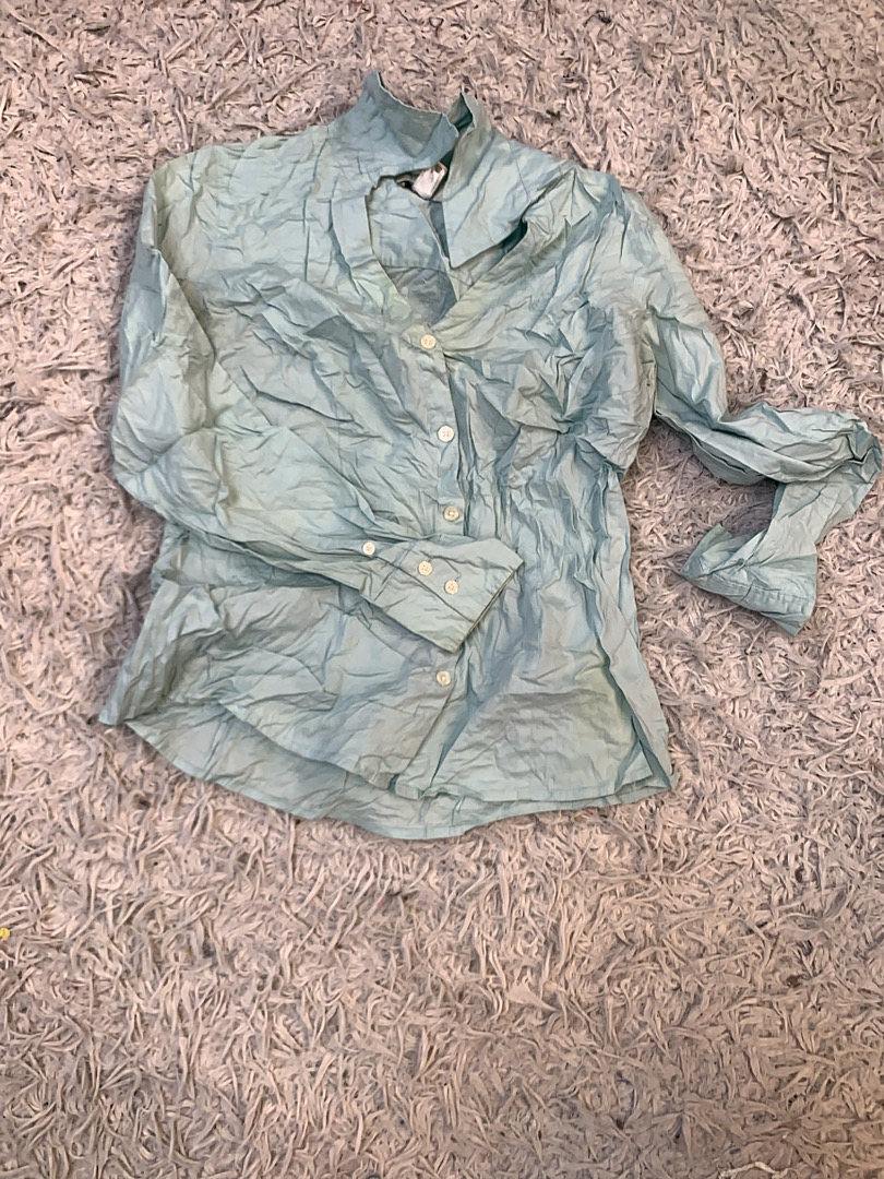 Camisa Azul Clara com Botões Ann Taylor LOFT