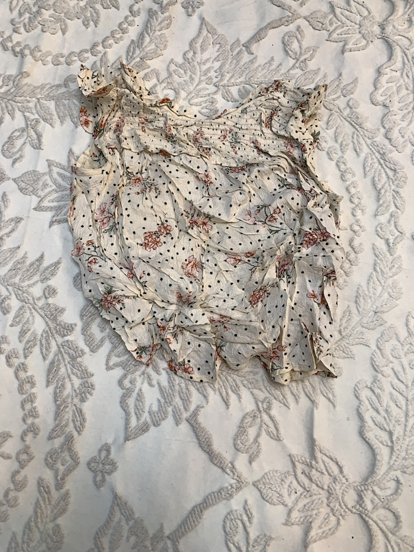 Crumpled Floral Top