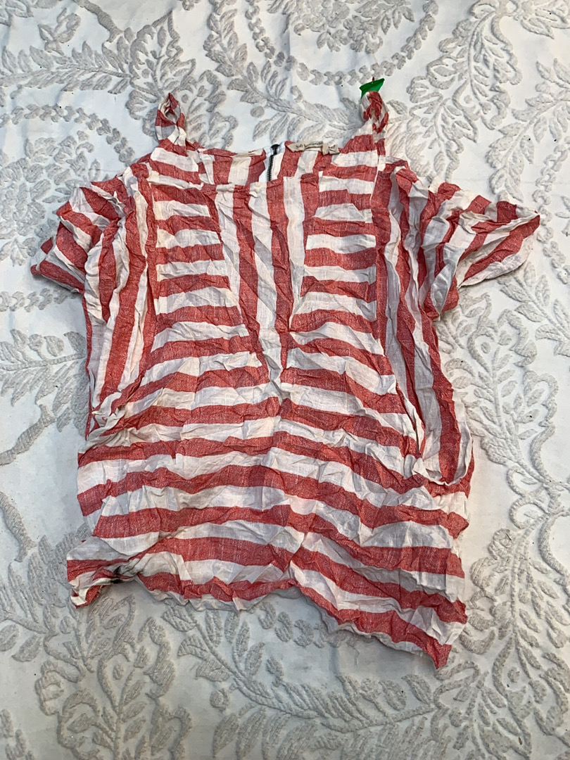 Soft Surroundings Red and White Striped Top