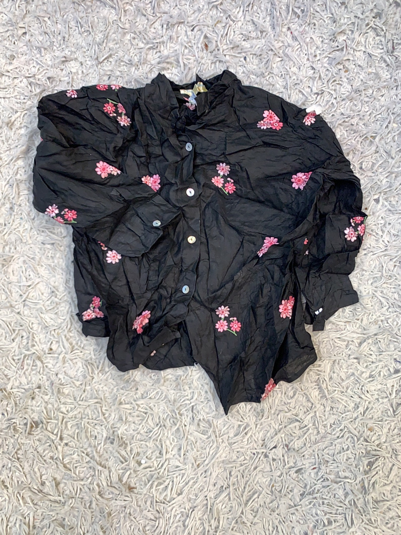 Casey Coleman Black Floral Blouse