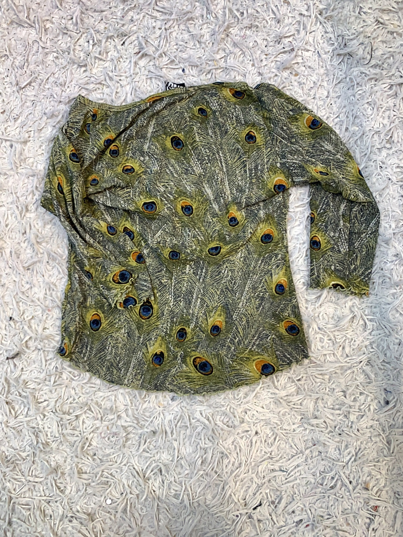 Peacock Print Top
