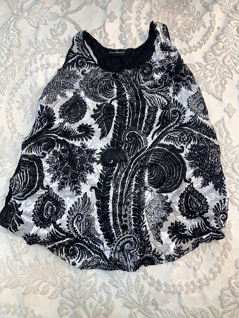 Top Paisley Nero e Bianco