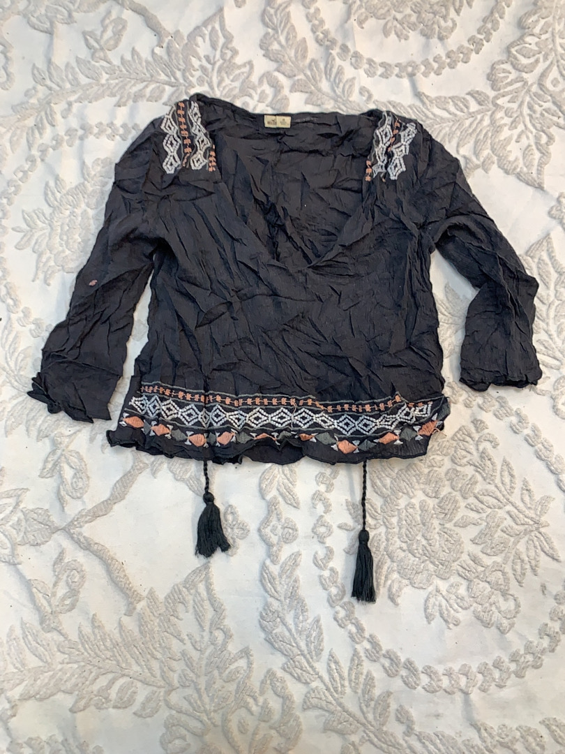 Hollister Top Ricamato Nero