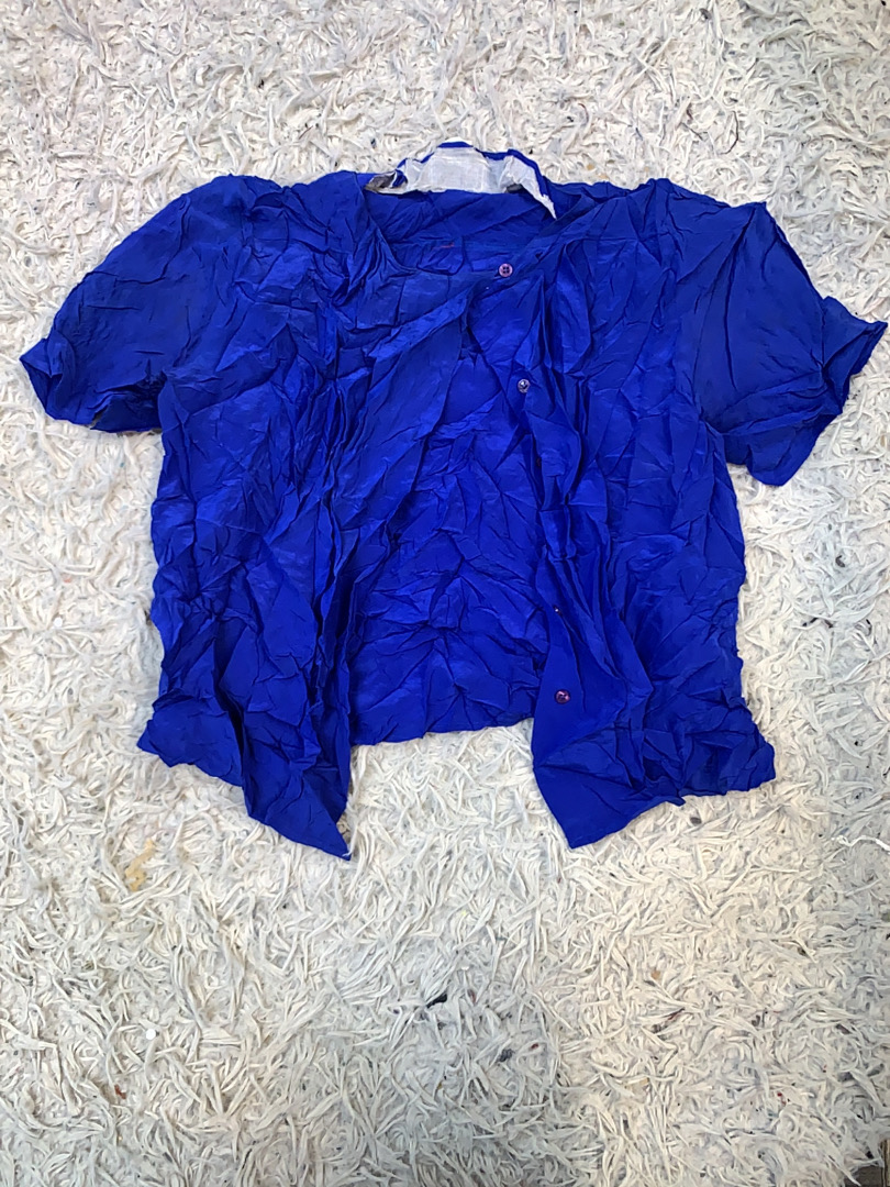 Blue Silk Blouse